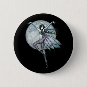 Gothic Feen Pin, Button Vollmond Fee