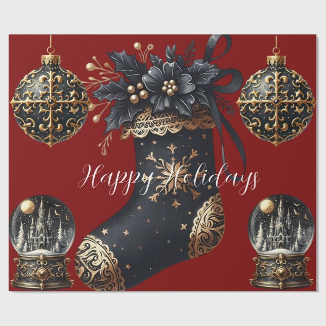 Gothic Feiertage Geschenkpapier (Flach)