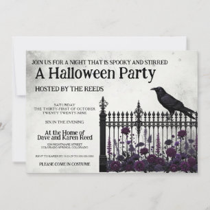 Gothic Fence Halloween-Party Einladung