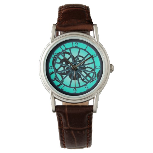 Gothic Filigree Mechanische Gänge und Innenarbeite Armbanduhr (Vorderseite)