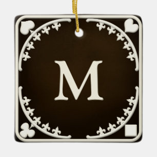Gothic Filigree Mit Monogramm Personalisiertes Ges Keramikornament