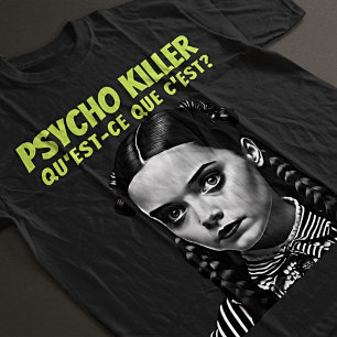 Gothic Film Noir Französisches Text-Grafik-T-Shirt T-Shirt