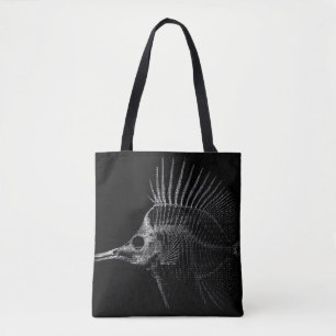 Gothic Fish-Skelett Röntgen-Tasche Tasche
