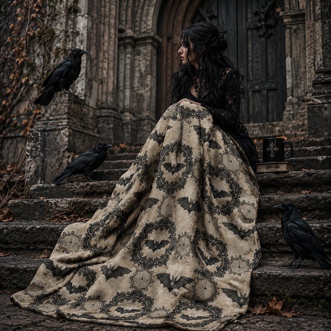 Gothic Fledermaus-Design Fleecedecke (Von Creator hochgeladen)