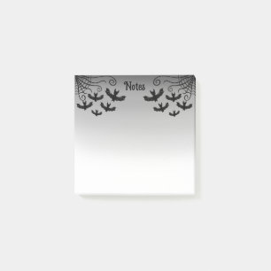 Gothic Fledermaus Spinnennetz Post-it Klebezettel
