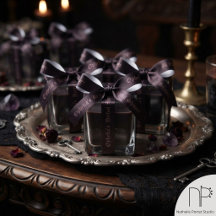 Gothic Fleur de Lis Maßgeschneiderte Satinband