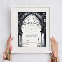 Gothic Floral Garden Gate Handfastzertifikat