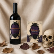 Gothic Floral Halloween mit individuellem Namen