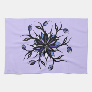 Gothic Floral Mandala Monster und Zähne Geschirrtuch