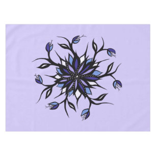 Gothic Floral Mandala Monster und Zähne Tischdecke