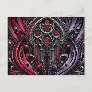 Gothic Floral Postcard Postkarte