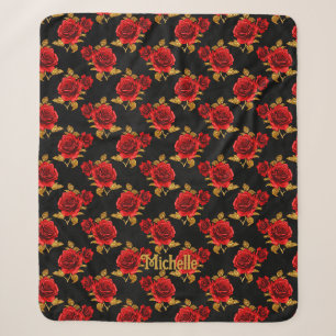 Gothic Floral Sherpa-Decke Sherpadecke