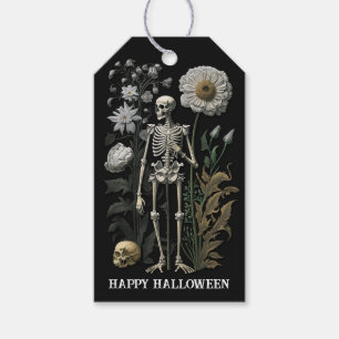 Gothic Floral Skeleton Dark Vintag Halloween Geschenkanhänger
