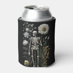 Gothic Floral Skelett Halloween Dunkle Botanik Dosenkühler