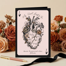 Gothic Floral Vintage Anatomisches Herz Valentinst