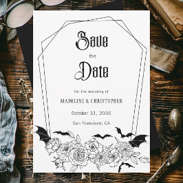 Gothic Floral Wedding Save the Date Einladung