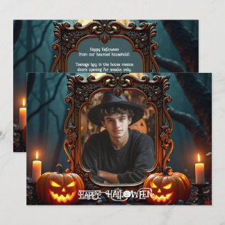 🎃Gothic Forest Glow Benutzerdefinierte Fotokarte Einladung