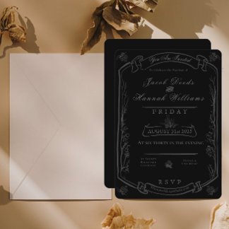 Gothic Forest Moody Wedding Einladung