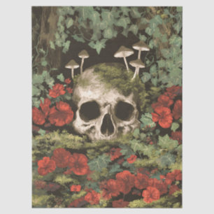 Gothic Forest Totenkopf-Dekupage Seidenpapier