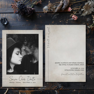 Gothic Foto Wedding Save the Date Einladung