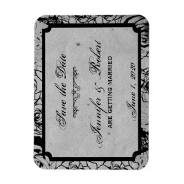 Gothic Frame der schwarzen Rose Save the Date Magnet