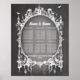 Gothic Frame Table Plan Hochzeitplakatsitze Poster