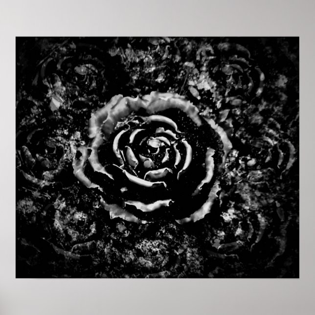 Gothic Friedhof Rose Poster (Vorne)