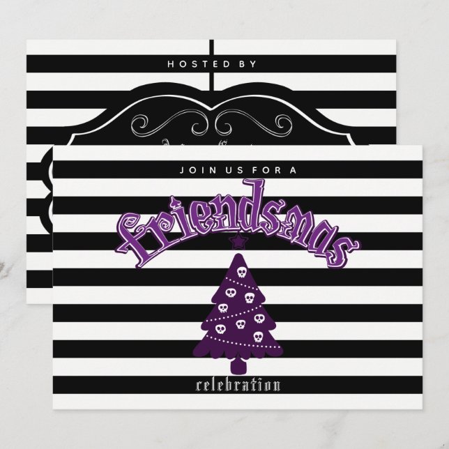 Gothic Friendsmas Einladung (Vorne/Hinten)