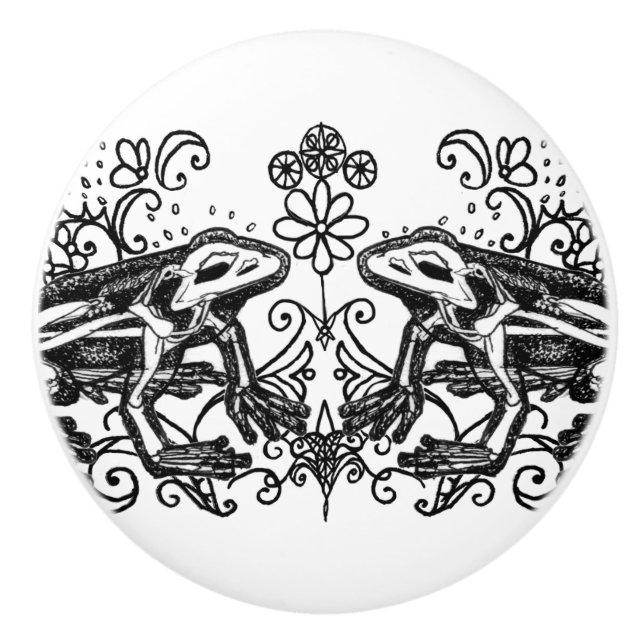 Gothic Frog Ceramic Knob Keramikknauf (Vorderseite)