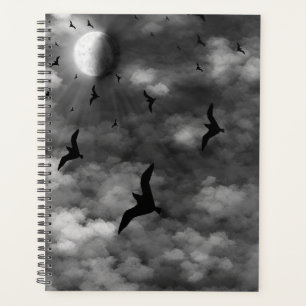 Gothic Full Moon Nacht Sky Spiral Planer Journal
