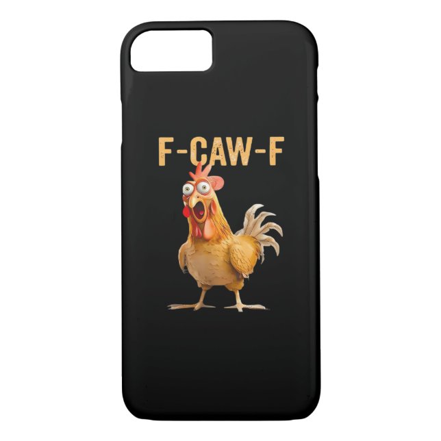 Gothic Funny Humor Crow F-Caw-F Case-Mate iPhone Hülle (Rückseite)