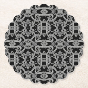 GOTHIC Gerippte Runde Papierservietten Untersetzer