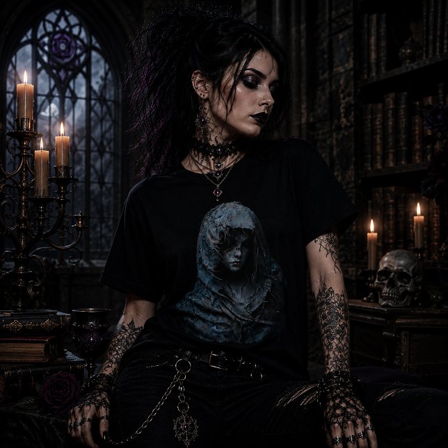 Gothic Gespenstisch Tri-Blend Shirt (Von Creator hochgeladen)