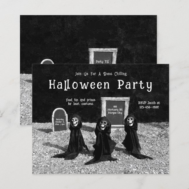 Gothic Ghouls im Friedhof Halloween-Party Haushalt (Vorne/Hinten)