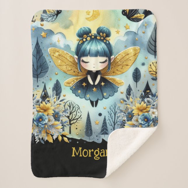 Gothic Girl Custom Deco Goth Kawaii Chibi Sherpadecke (Vorderseite)