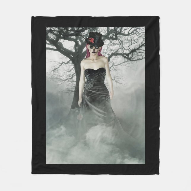 Gothic Girl Fleecedecke (Vorderseite)