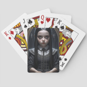 Gothic Girl Haunting Ai Art Halloween Spielkarten