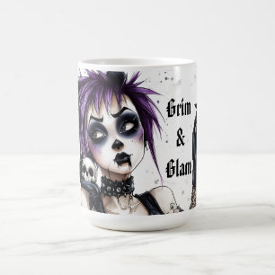 Gothic Girl Porträt - Düster und Glamourös Kaffeetasse