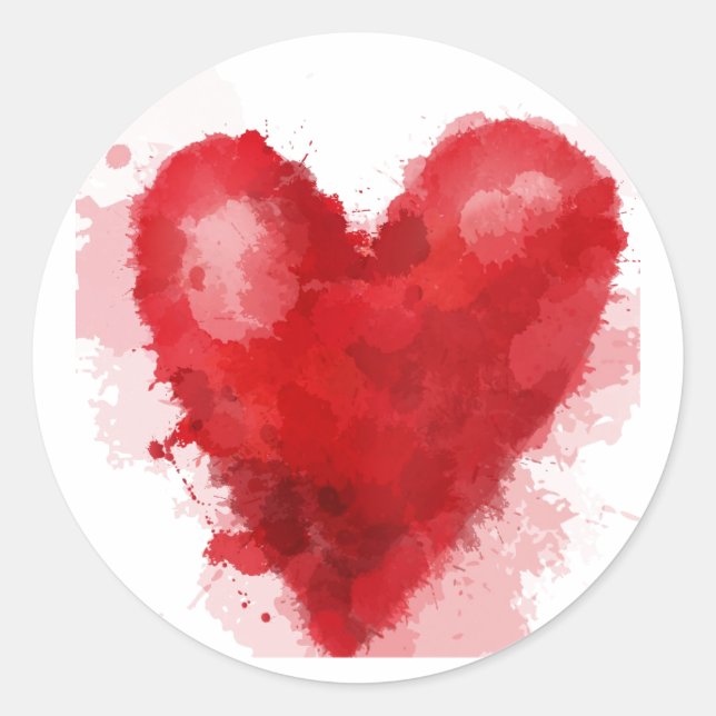 Gothic Girl Valentine Runder Aufkleber (Vorderseite)