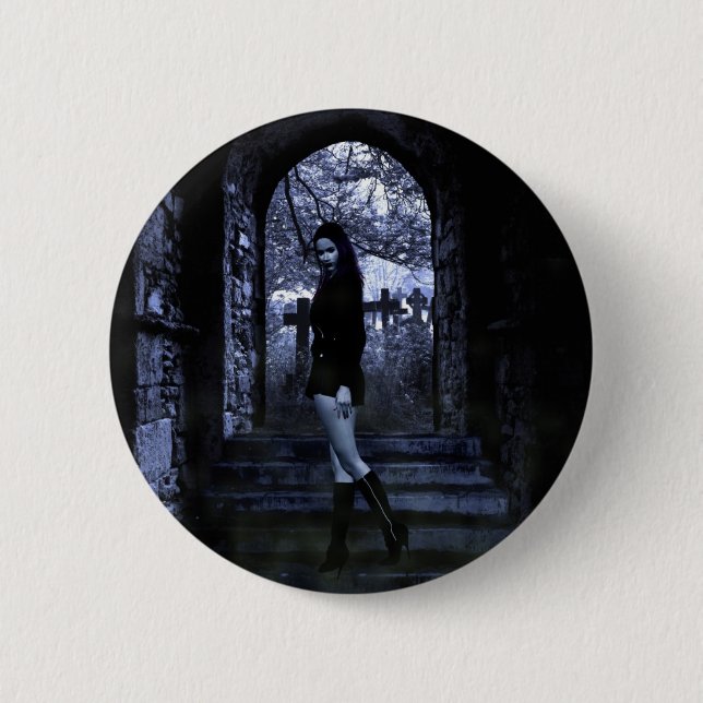 Gothic Girls The Crypt Button (Vorderseite)