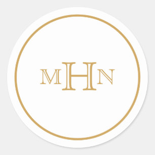 Gothic Glam   Aufkleber   Monogramm   weiß