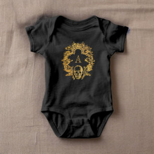 Gothic Glam   Baby Bodysuit   Gold Strampler