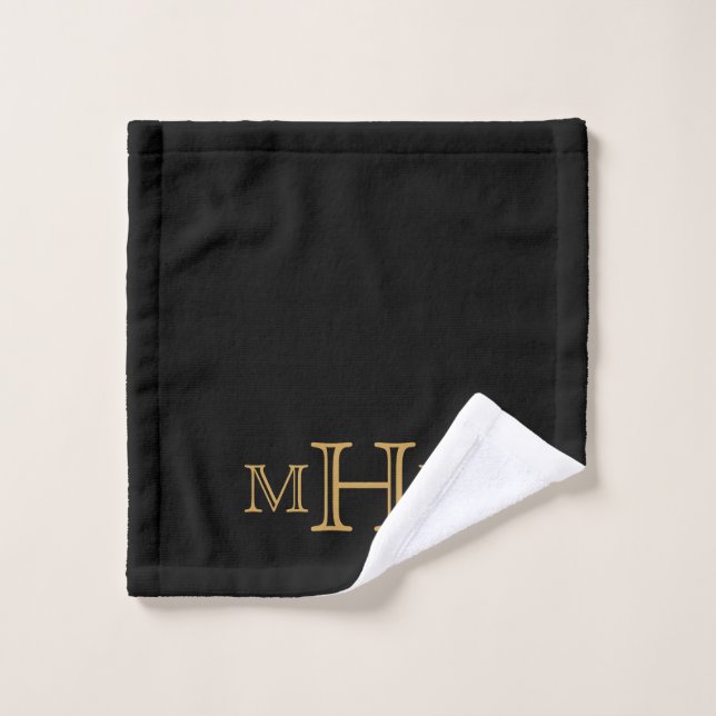 Gothic Glam | Badetücher - Set | Monogramm | Schwa Waschlappen (Waschlappen)