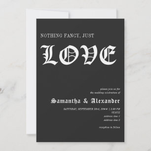 Gothic Glam Nichts Extravagant nur Liebe Black Wed Einladung