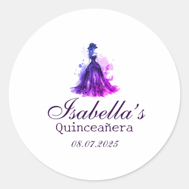 Gothic Glam Quince Runder Aufkleber (Vorderseite)