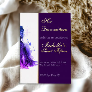 Gothic Glam Quinceañera  Folieneinladung