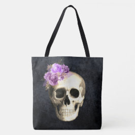 Gothic Glam Skull Lila Rose Halloween Tasche