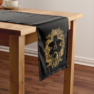 Gothic Glam Tischläufer Schwarz