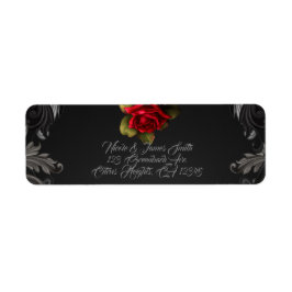 Gothic Glamour Rote Rose Schwarzer Zierfilm