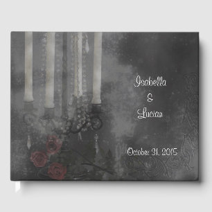 Gothic Glow Candle Light Rose Hochzeit Gästebuch